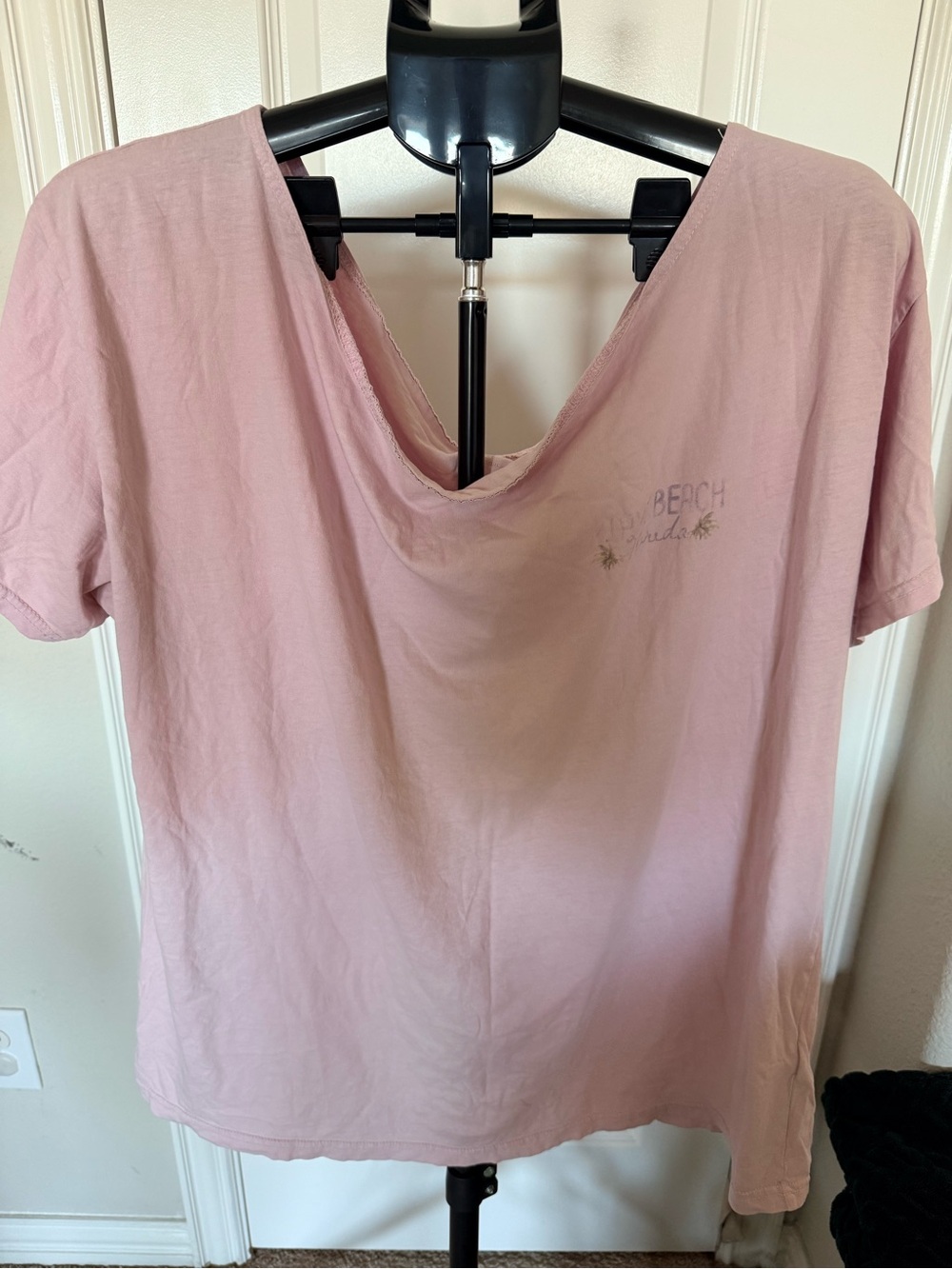 Hollister Pink XXL Off Shoulder Tee